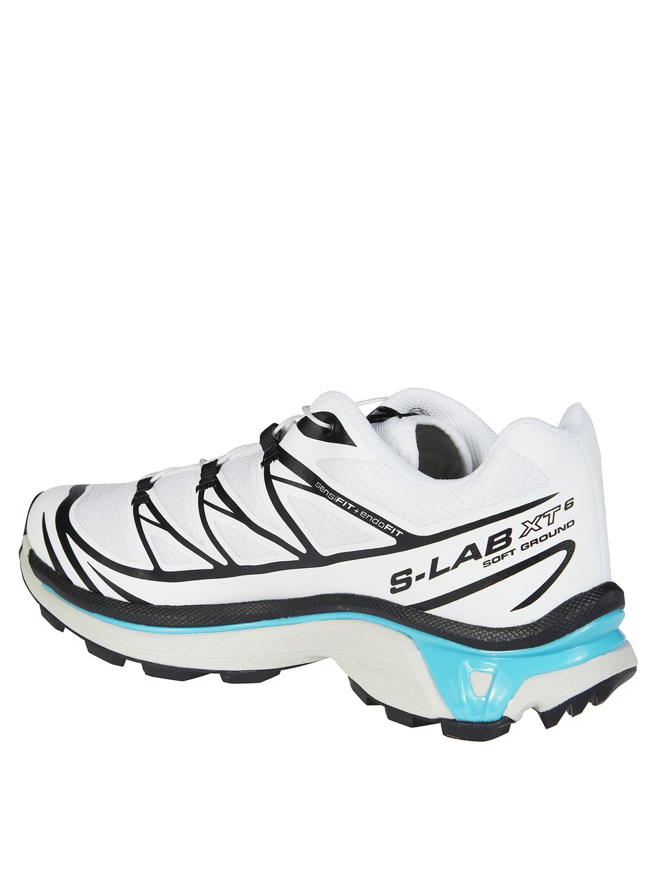 Salomon White Geometric Overlays Cushioned Sneakers Wit