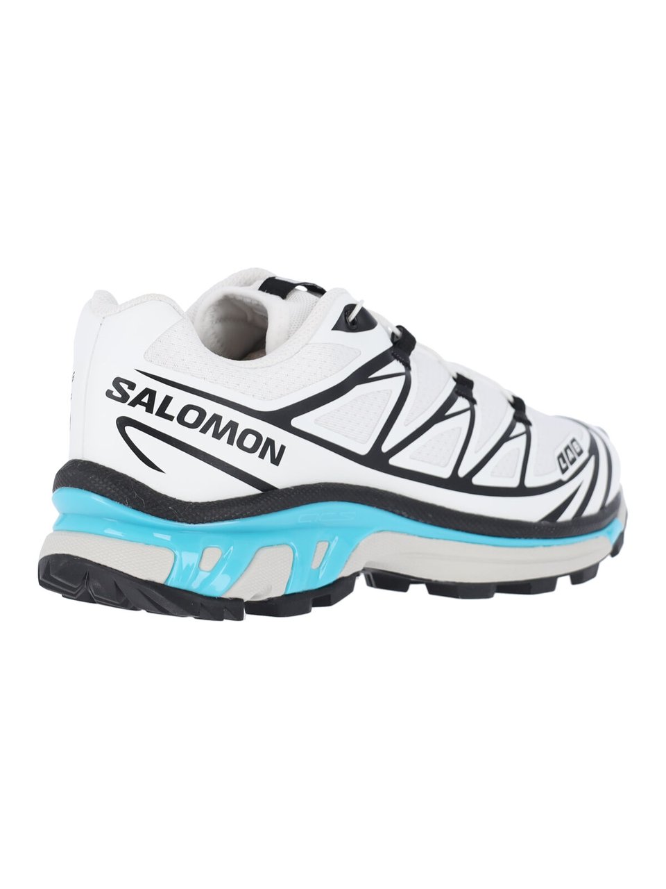 Salomon White Geometric Accent Streamlined Sneakers Wit