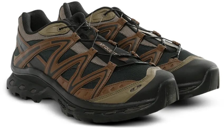 Salomon Xt-quest Black/dark Earth/stone Gray Zwart