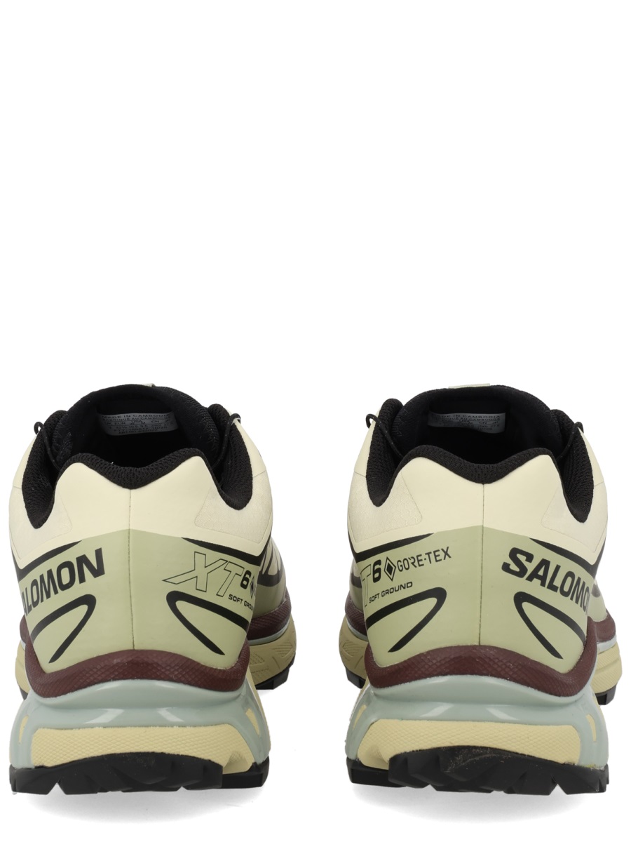 Salomon Cream Xt-6 Mesh Geometric Sneakers Grijs
