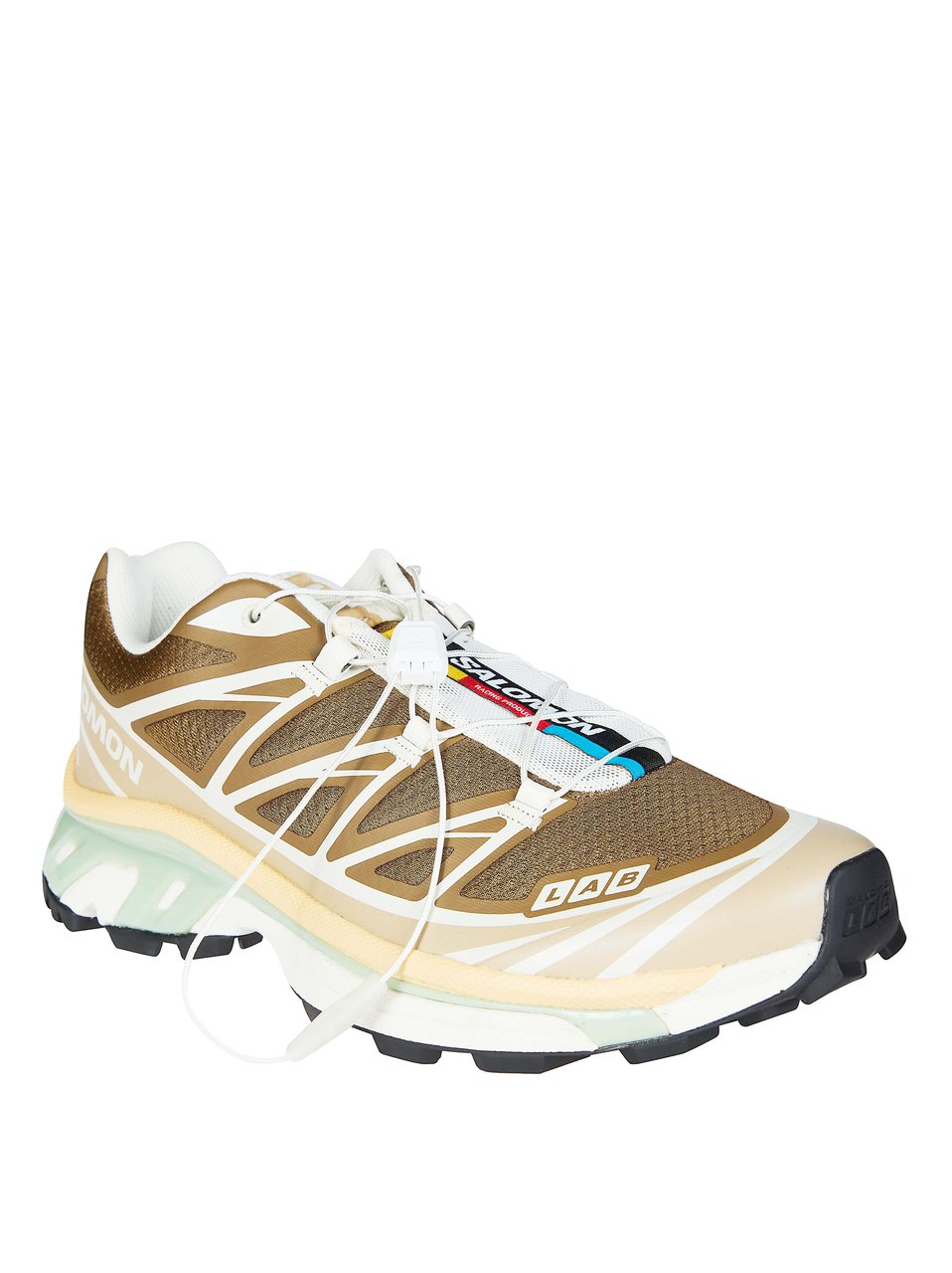Salomon White Mesh Breathable Lugs Sneakers Neutraal
