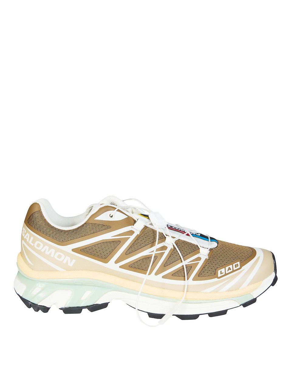Salomon White Mesh Breathable Lugs Sneakers Neutraal