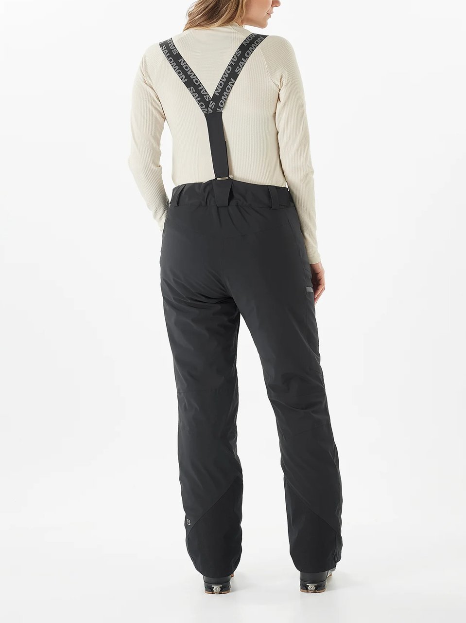 Salomon Black Brilliant Pant Straight-Leg Ski Pants Zwart