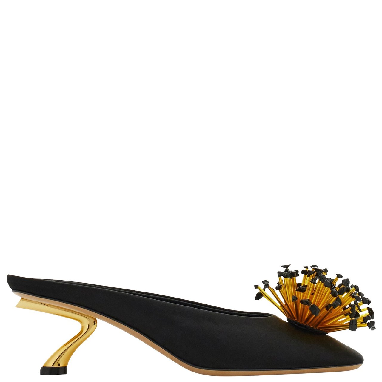 Salvatore Ferragamo Fabric Sculpted Heel Pumps Zwart