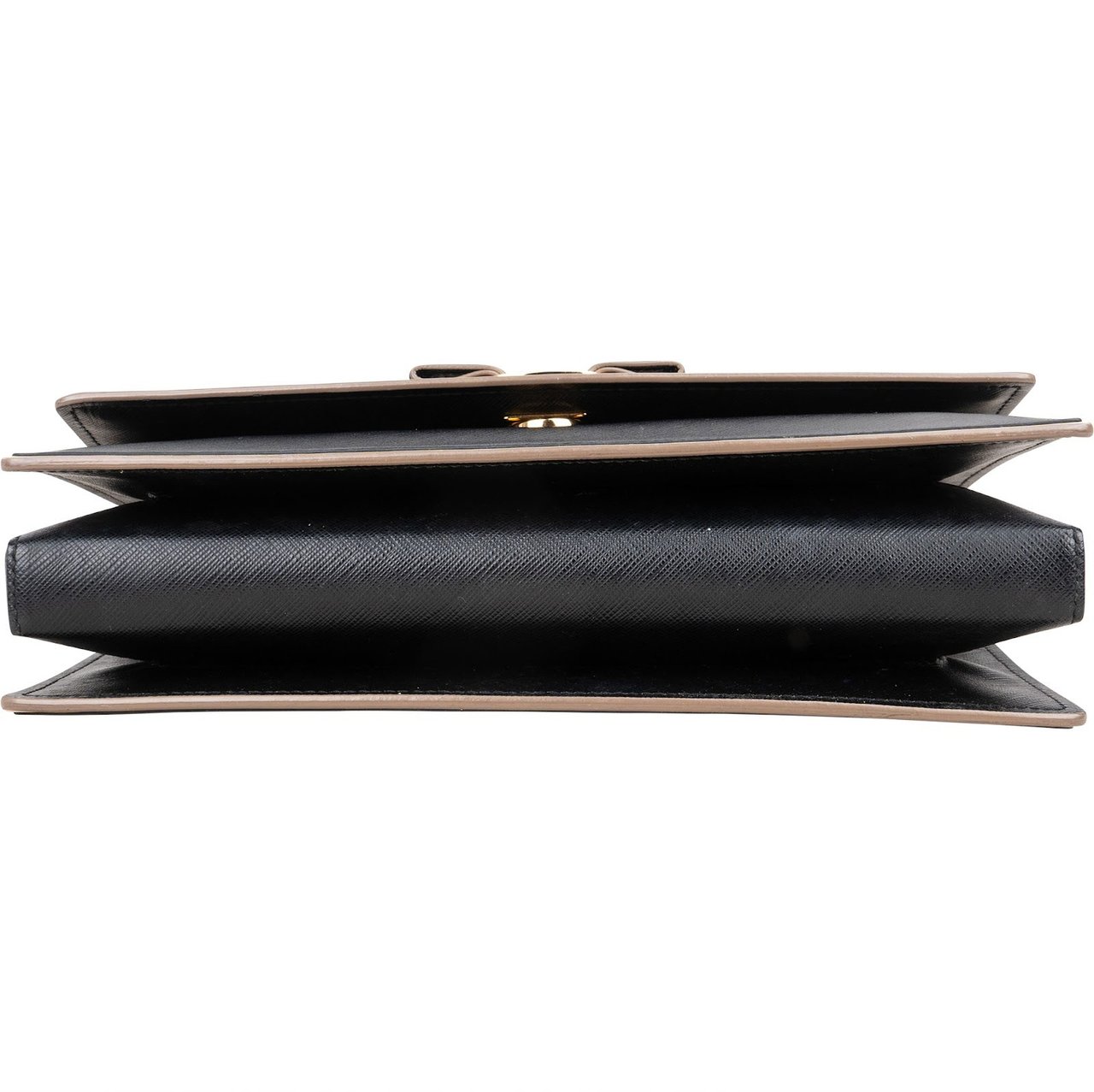Salvatore Ferragamo Saffiano Leather Vara Bow Crossbody Bag Zwart