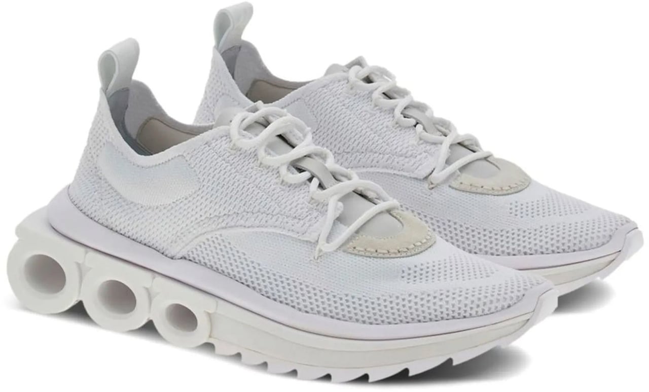 Salvatore Ferragamo Salvatore Ferragamo Gancini Sole Sneakers Wit