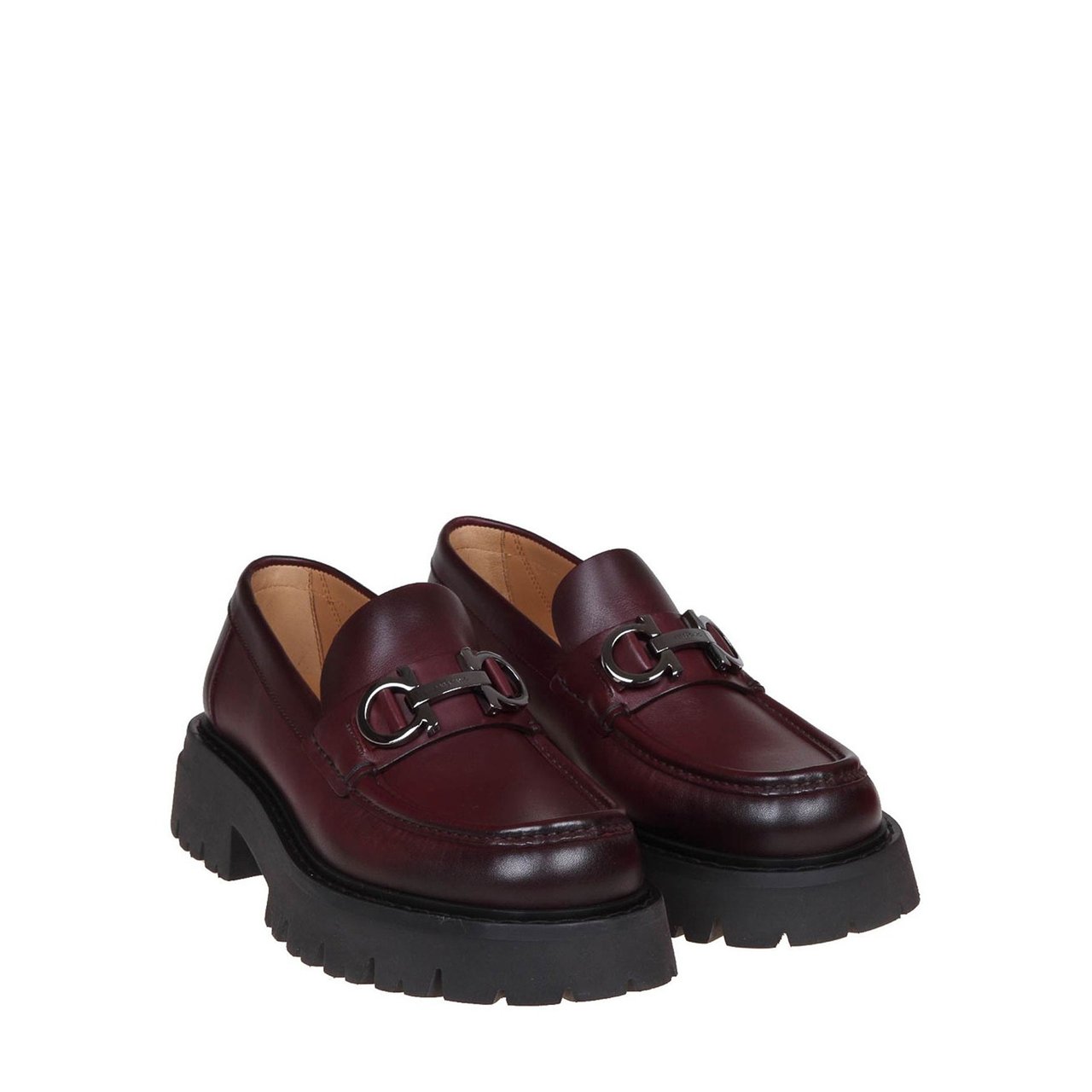 Salvatore Ferragamo Ferragamo Florian leather moccasin Loafers Rood
