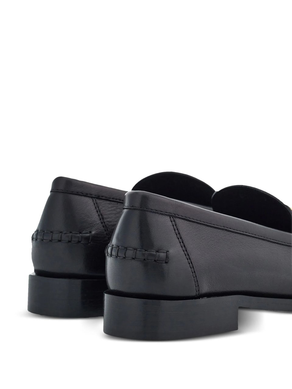 Salvatore Ferragamo Black Maryan 2 Vegetable-Tanned Leather Moccasins Zwart