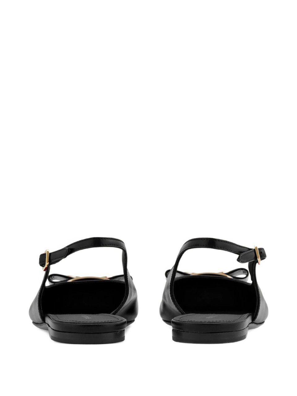 Salvatore Ferragamo Black Zelmy Pointed Toe Slingback Ballerinas Zwart