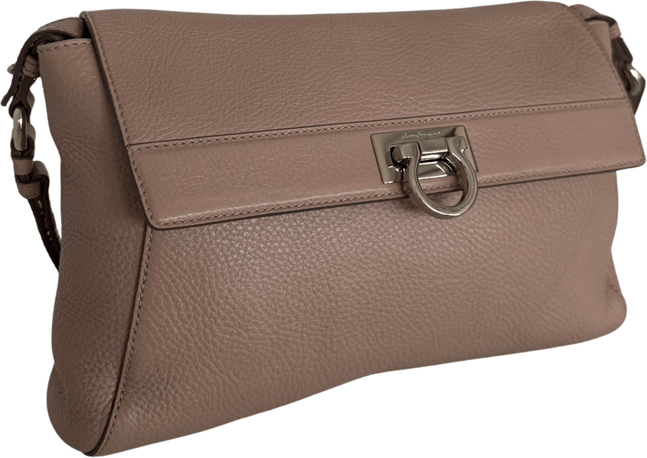 Salvatore Ferragamo Salvatore Ferragamo Sofia Satchel Bag Taupe / sehr gut Taupe