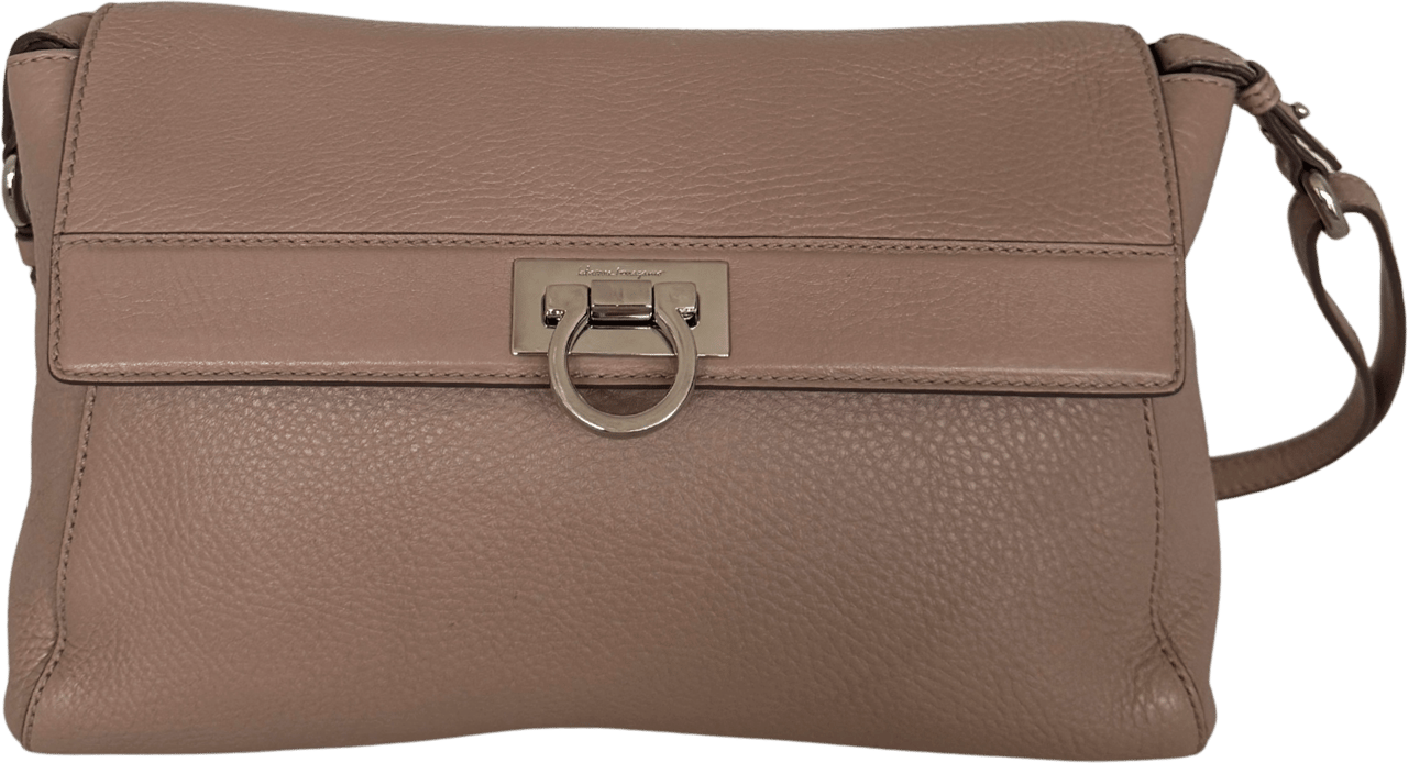 Salvatore Ferragamo Salvatore Ferragamo Sofia Satchel Bag Taupe / sehr gut Taupe