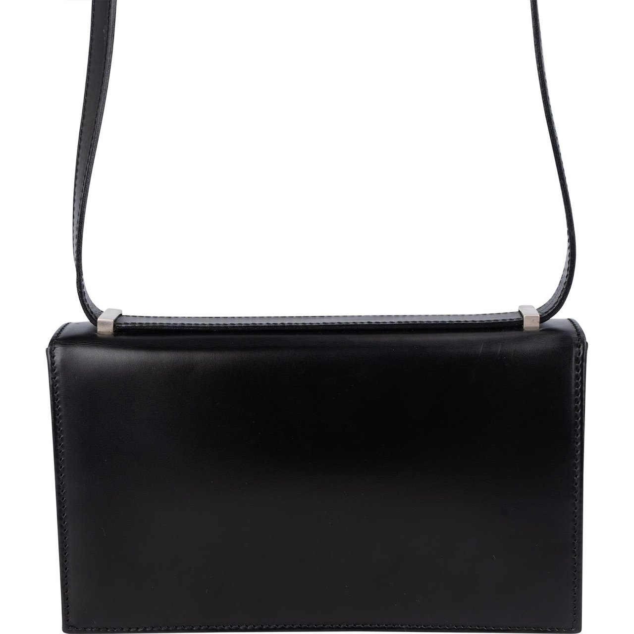 Salvatore Ferragamo Leather Gancini Small Flap Crossbody Bag Zwart