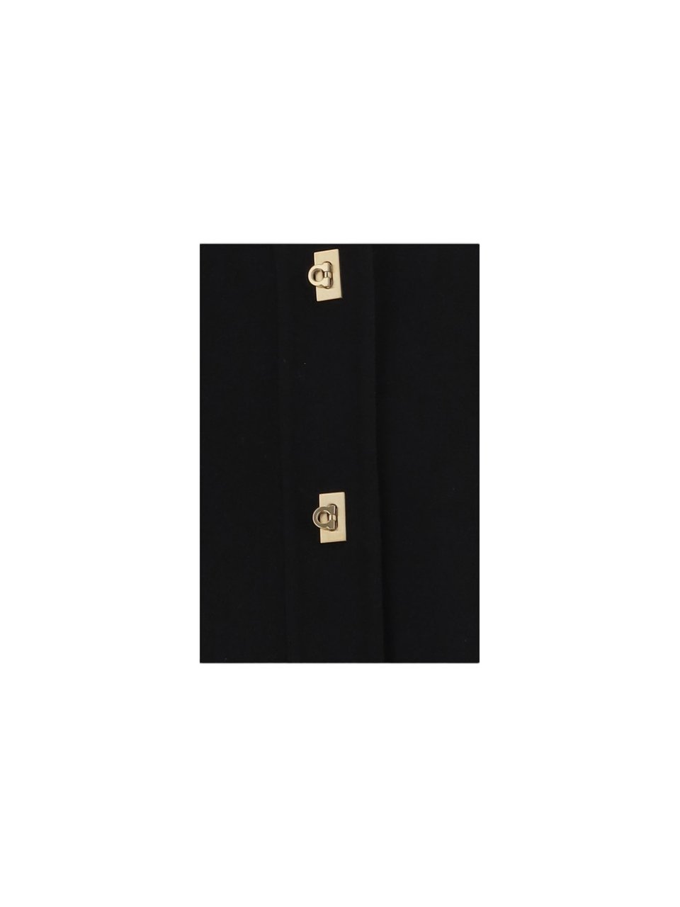 Salvatore Ferragamo Black Golden Buttons Wool Jacket Zwart
