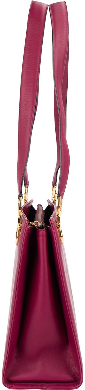 Salvatore Ferragamo Leather Gancini Tote Shoulder Bag Roze