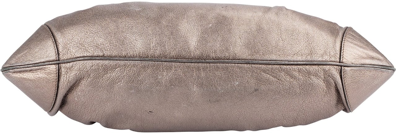 Salvatore Ferragamo Salvatore Ferragamo Metallic Leather Marisa Gancini Handbag Bruin