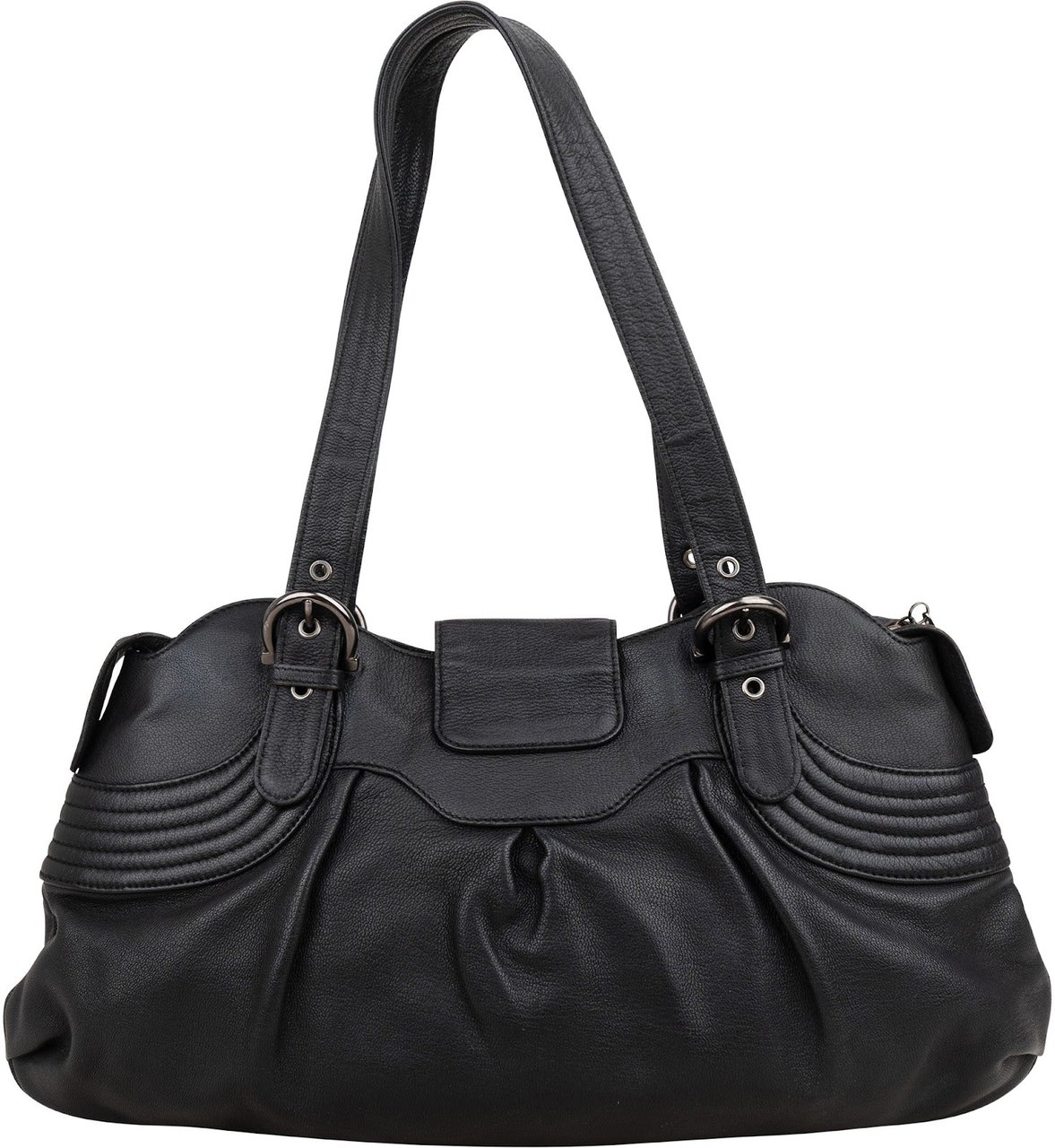 Salvatore Ferragamo Leather Marisa Shoulder Bag Zwart