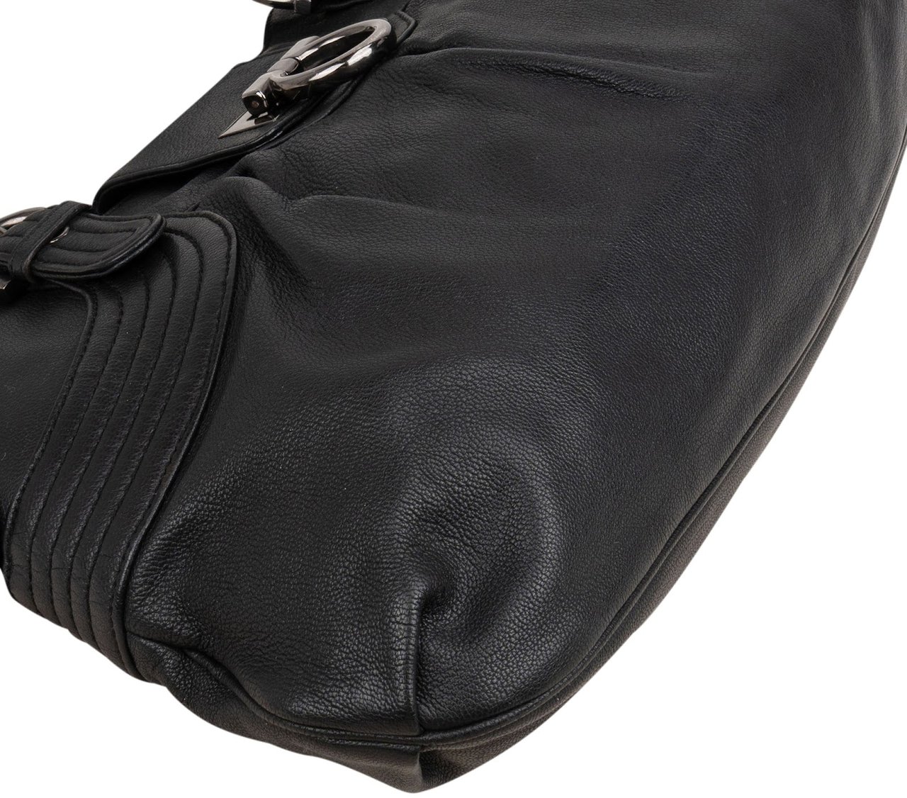 Salvatore Ferragamo Leather Marisa Shoulder Bag Zwart