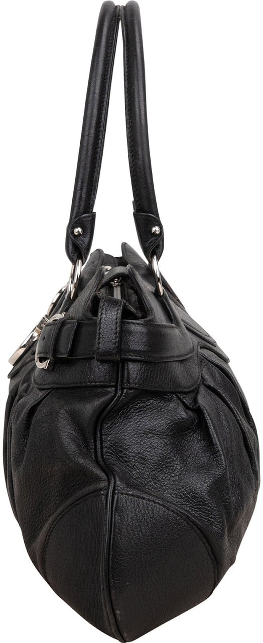 Salvatore Ferragamo Salvatore Ferragamo Black Leather Marisa Handbag Zwart
