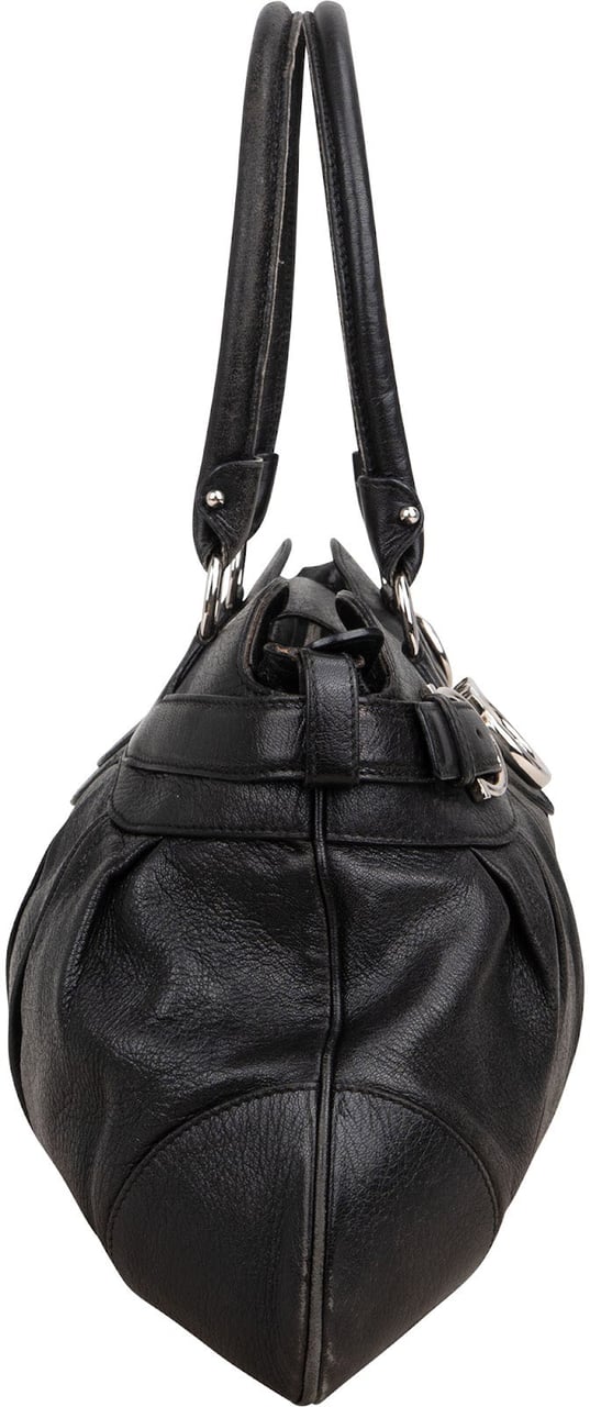 Salvatore Ferragamo Salvatore Ferragamo Black Leather Marisa Handbag Zwart
