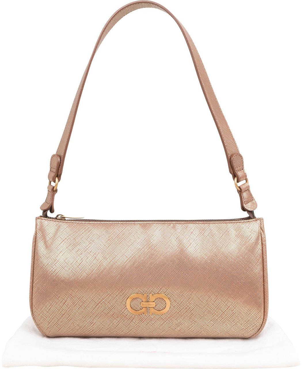 Salvatore Ferragamo Salvatore Ferragamo Gancini Baguette Handbag Roze