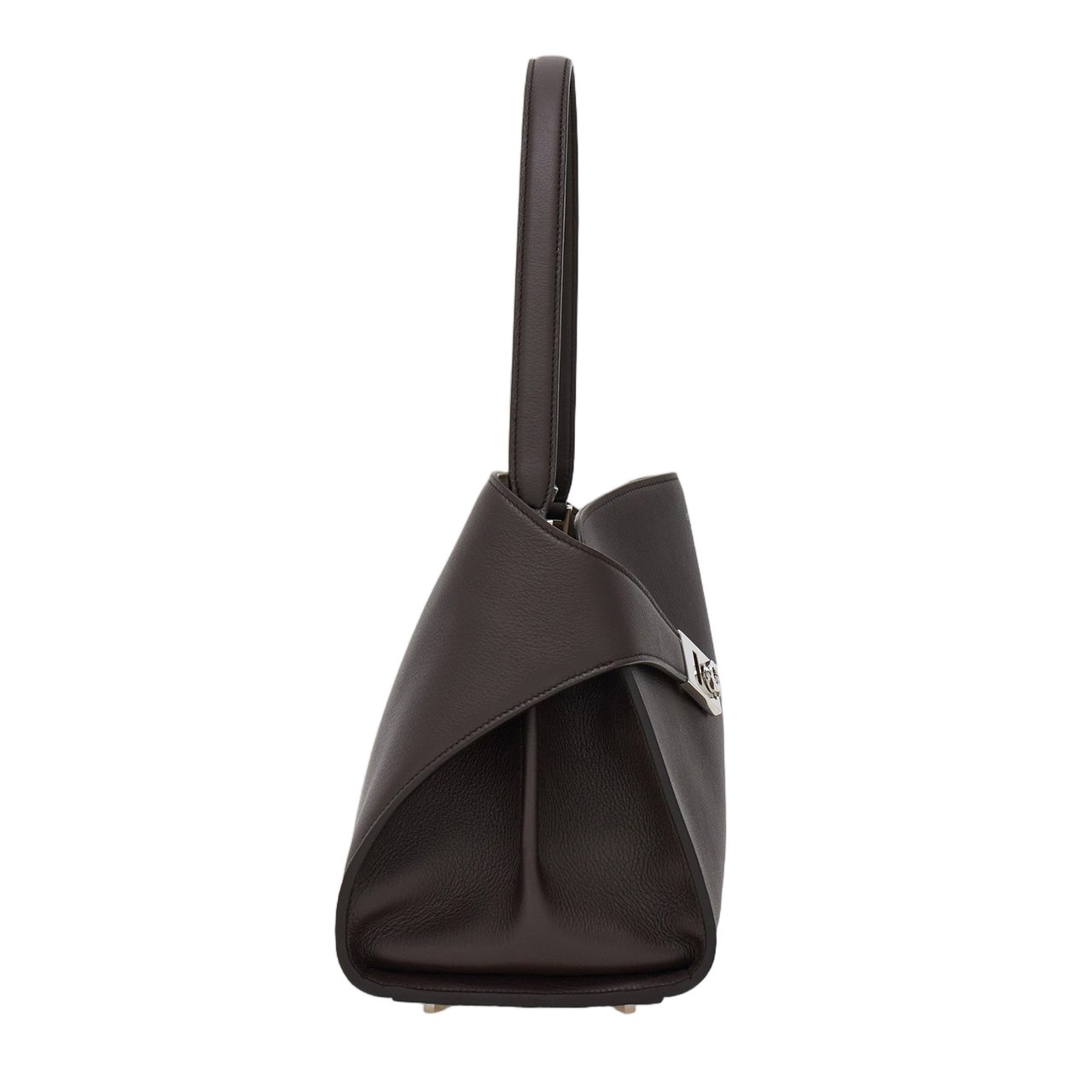 Salvatore Ferragamo Dark Brown Hug Leather Bag Zwart