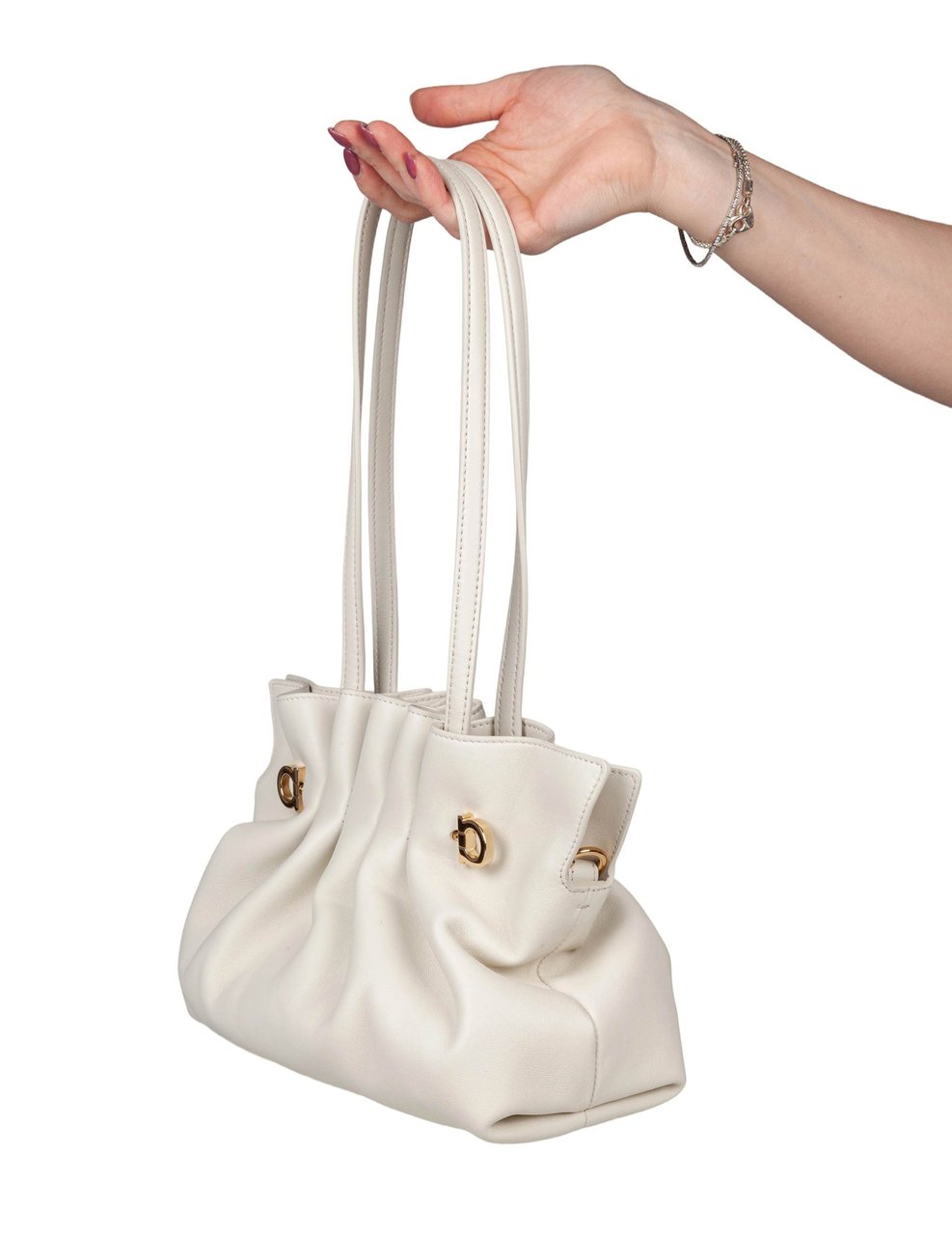 Salvatore Ferragamo Ferragamo soft bag s shoulder bag in nappa, mascarpone color Geel