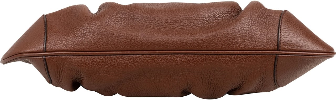 Salvatore Ferragamo Salvatore Ferragamo Pebbled Leather Marella Satchel Shoulder Bag Bruin