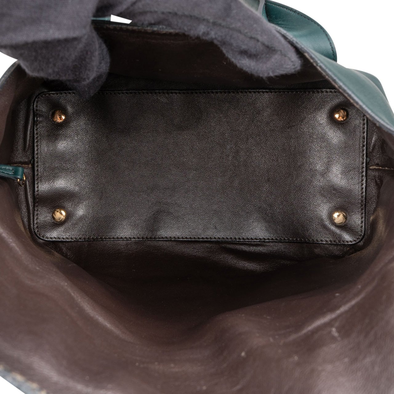 Salvatore Ferragamo Salvatore Ferragamo Calfskin Sofia Satchel Handbag Donkergroen