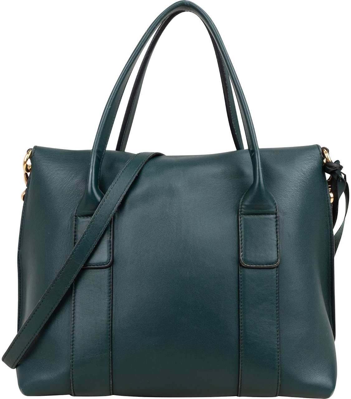 Salvatore Ferragamo Salvatore Ferragamo Calfskin Sofia Satchel Handbag Donkergroen