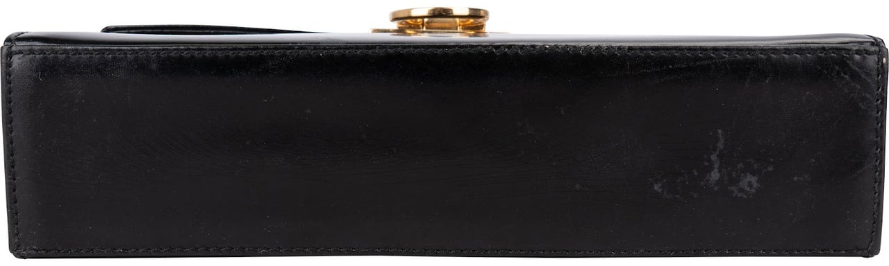 Salvatore Ferragamo Patent Leather Gancini Flap Crossbody Bag Zwart
