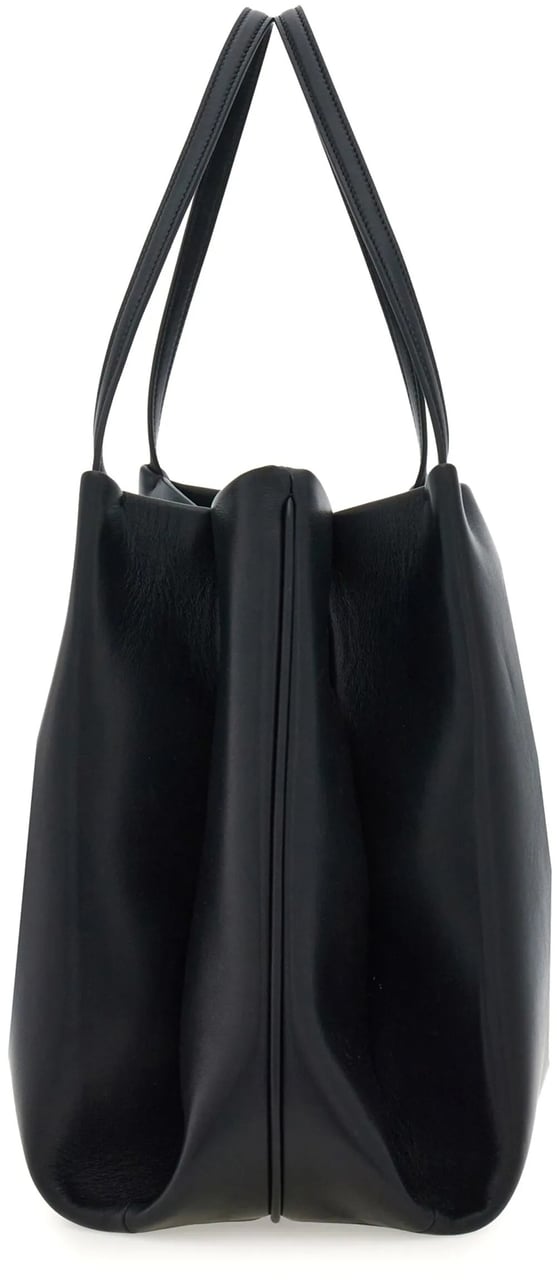 Salvatore Ferragamo Black Tote M Medium Structured Totes Zwart