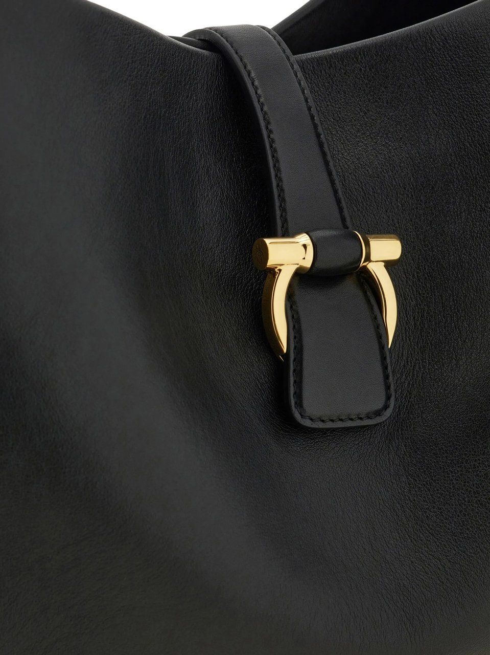 Salvatore Ferragamo Black Tote M Medium Structured Totes Zwart