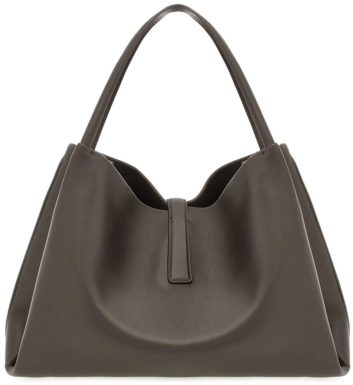 Salvatore Ferragamo Brown Tote M Medium Leather Totes Grijs