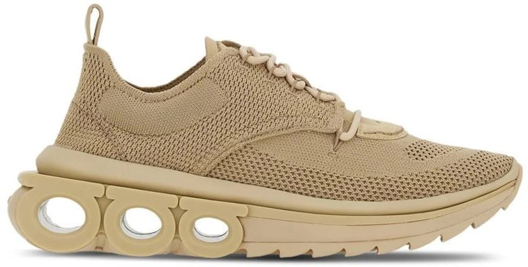 Salvatore Ferragamo Beige Fabric Athletic Sneakers Divers