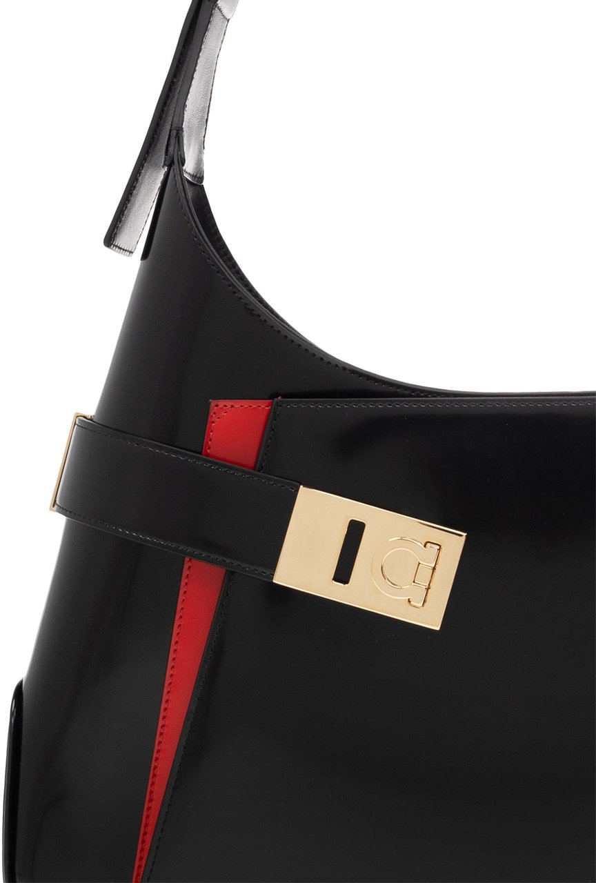 Salvatore Ferragamo Salvatore Ferragamo Arch Hobo Shoulder Bag Zwart