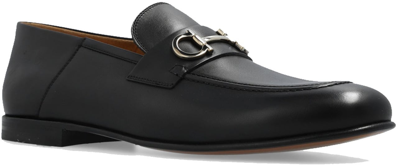 Salvatore Ferragamo Salvatore Ferragamo Gin Leather Loafers Zwart