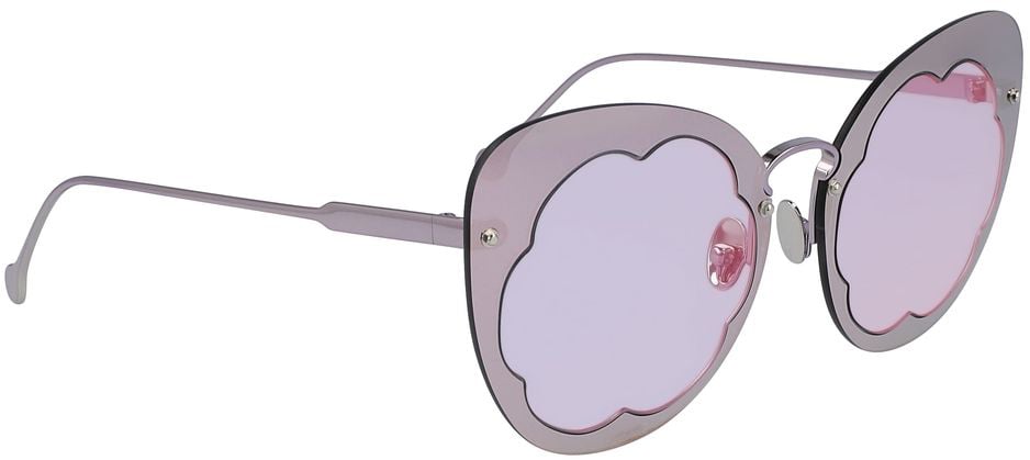 Salvatore Ferragamo Purple Metal Sunglasses Paars