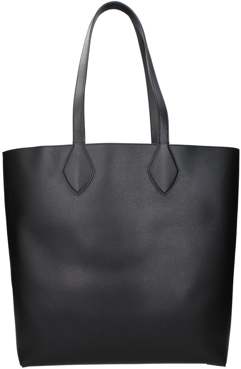 Salvatore Ferragamo Black Leather Shoulder Bag Zwart