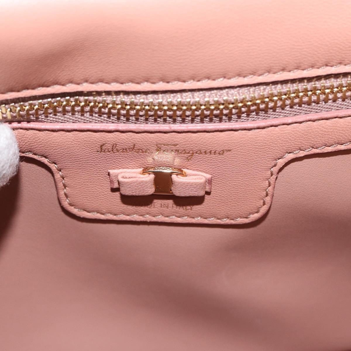 Salvatore Ferragamo Vara Soft Flap Bag Quilted Leather Small Roze