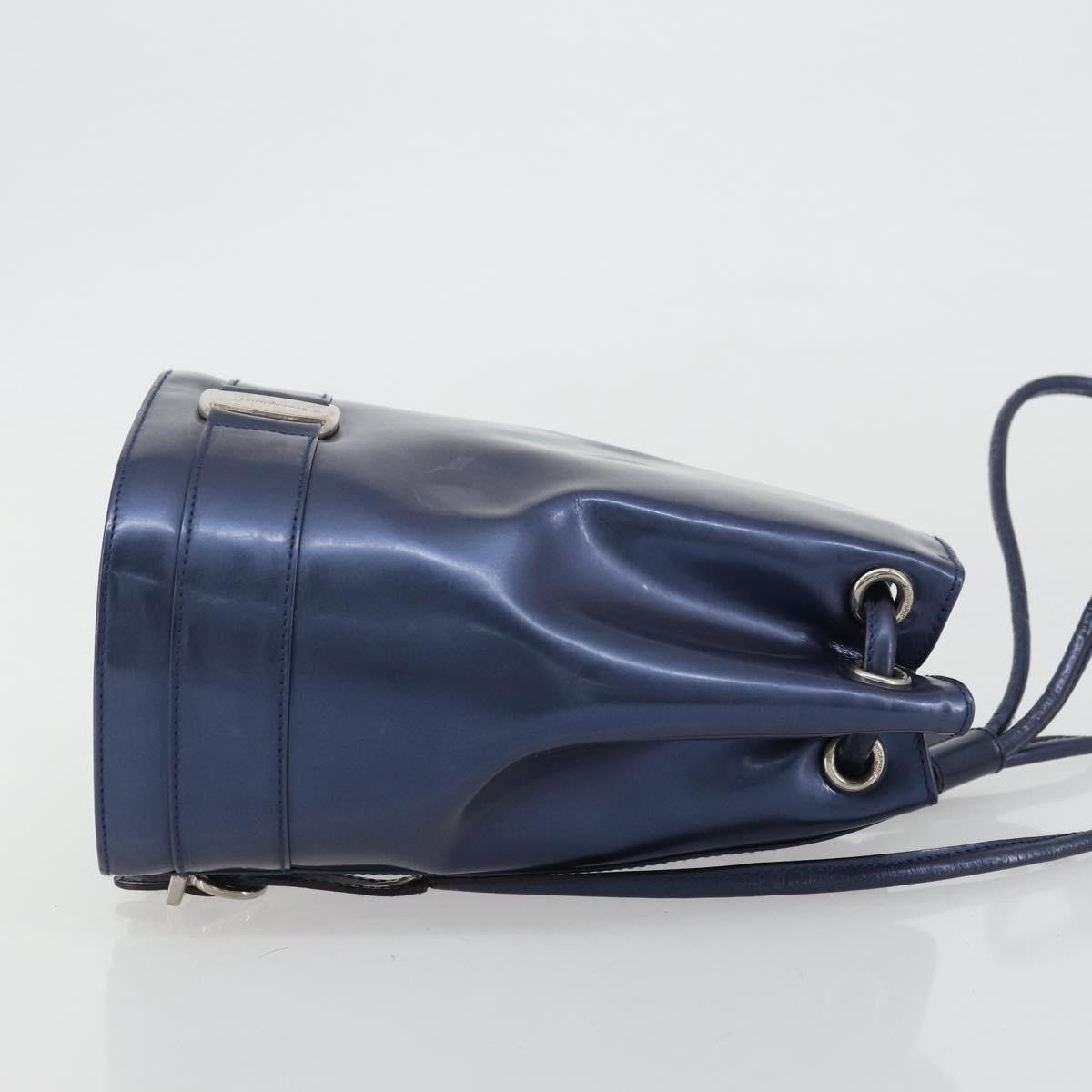 Salvatore Ferragamo Vala Patent Leather Navy