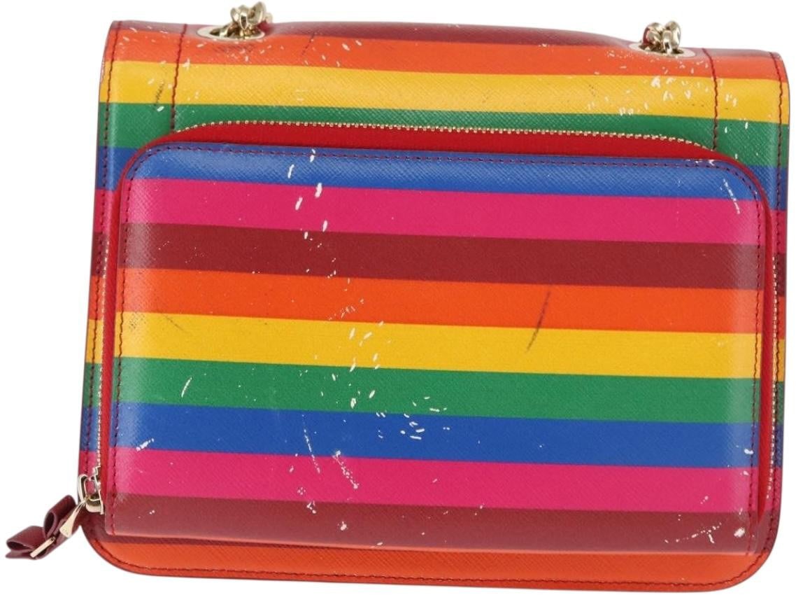 Salvatore Ferragamo Vara Bow Crossbody Bag Leather Small Divers