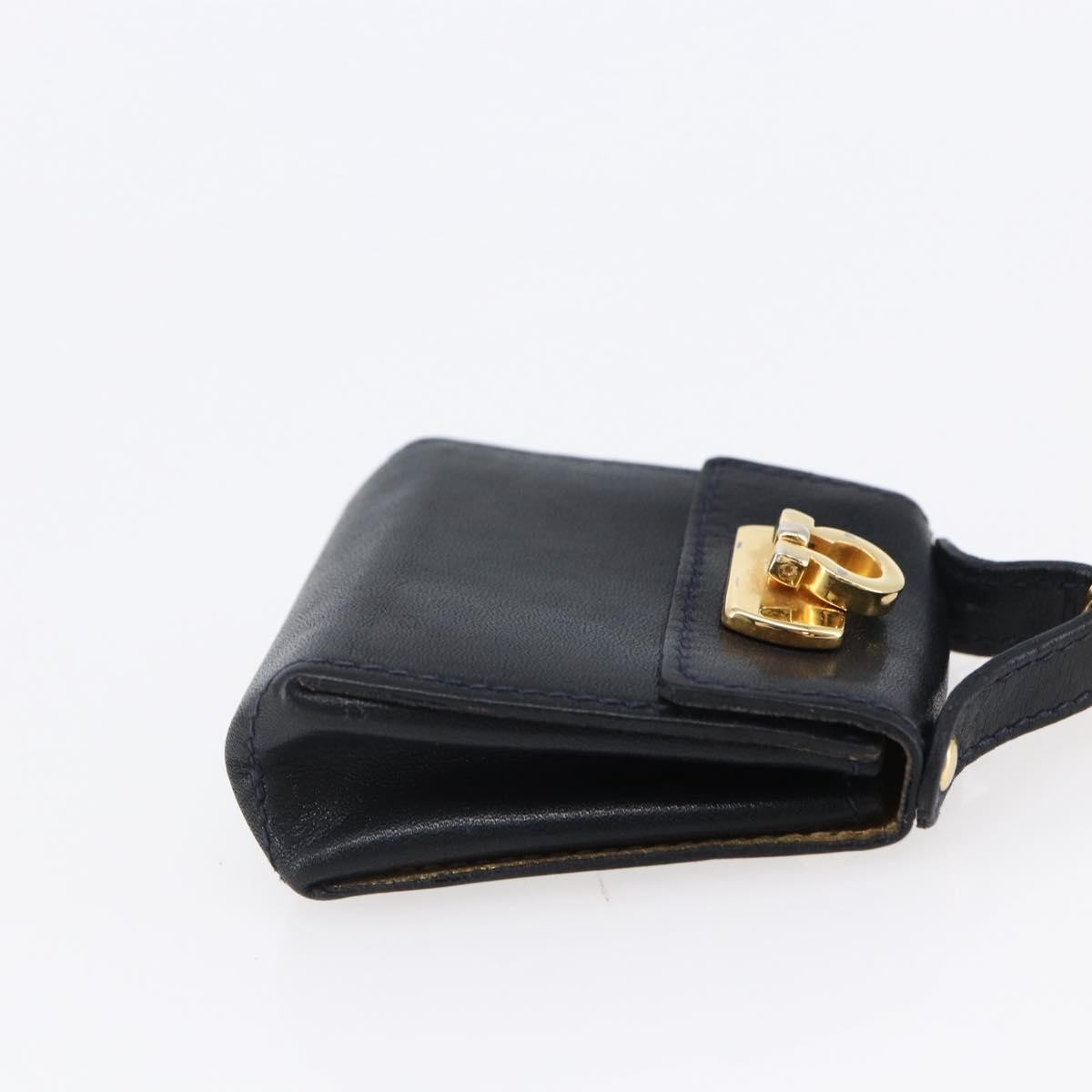 Salvatore Ferragamo Salvatore Ferragamo Gancini Charm Convertible Shoulder Bag Leather Navy