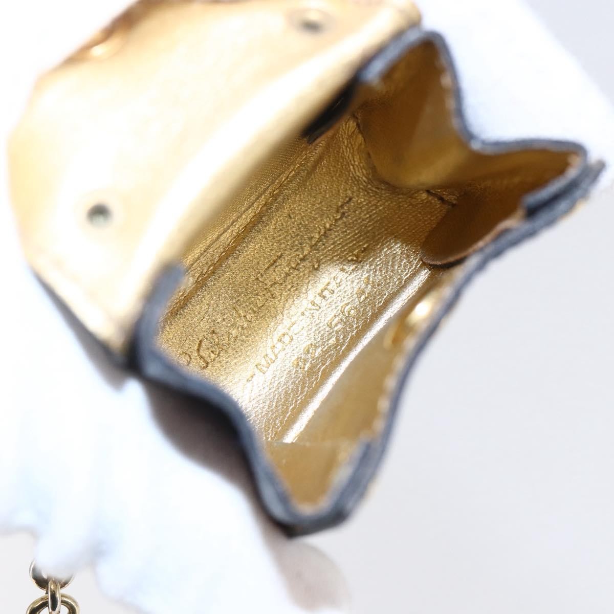 Salvatore Ferragamo Salvatore Ferragamo Gancini Charm Convertible Shoulder Bag Leather Navy