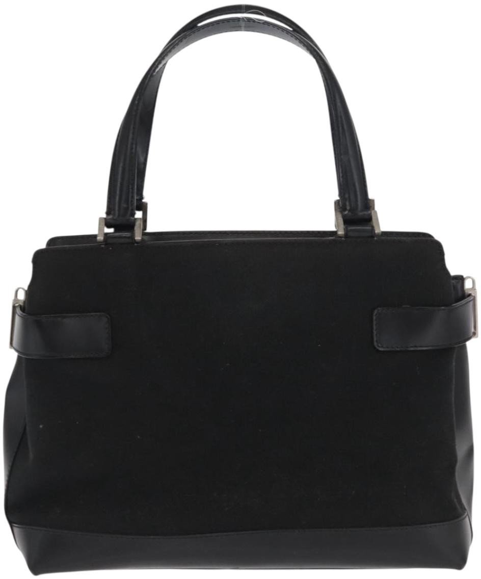 Salvatore Ferragamo Salvatore Ferragamo Double Gancini Side Buckle Tote Canvas Zwart