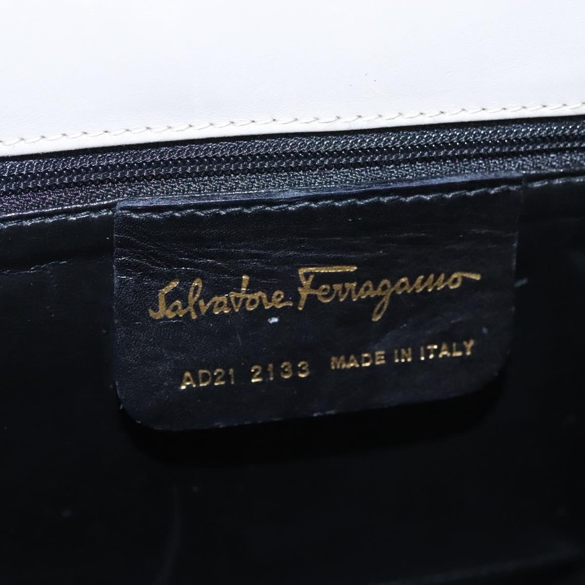 Salvatore Ferragamo Vintage Chain Leather Beige