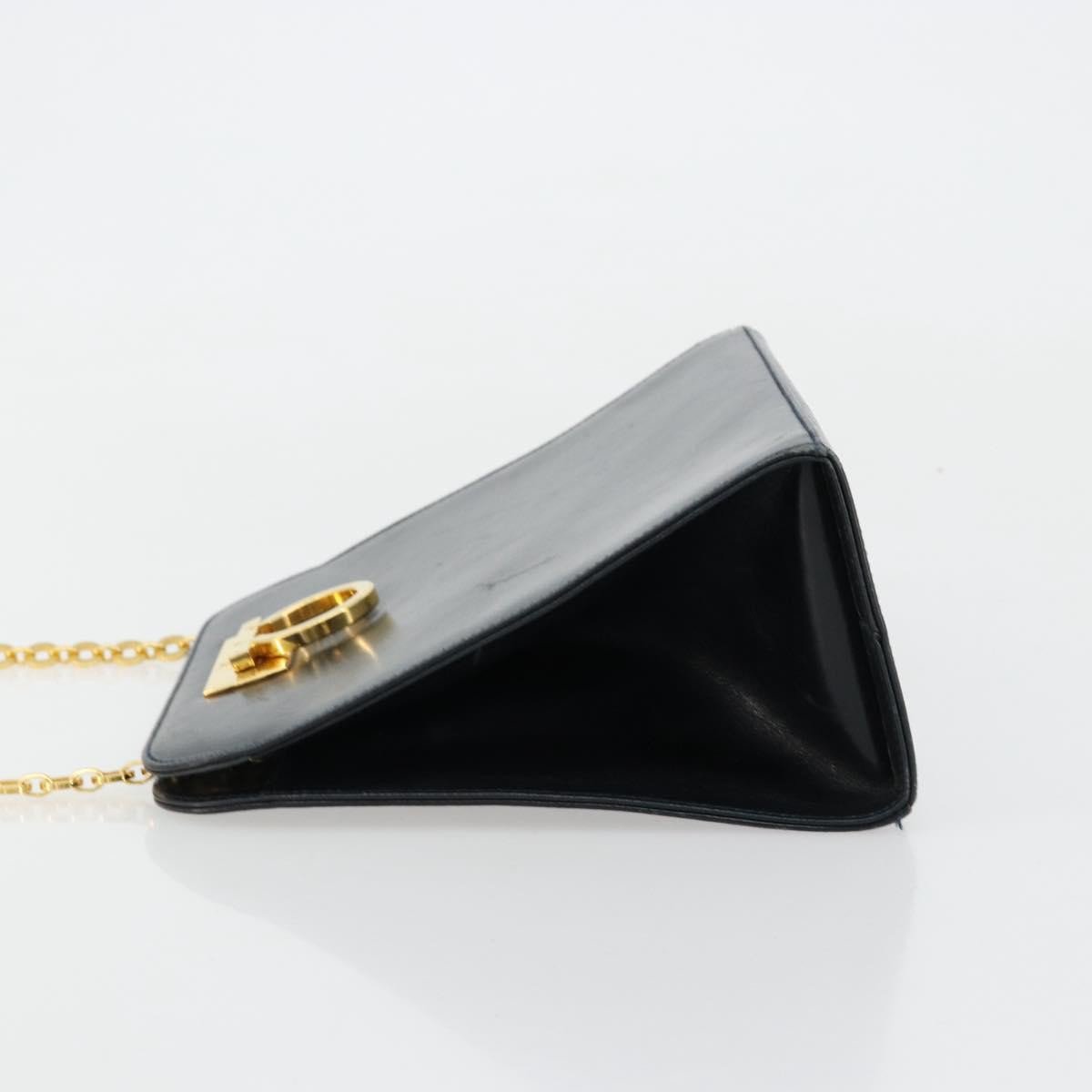 Salvatore Ferragamo Gancini Chain Leather Mini Navy