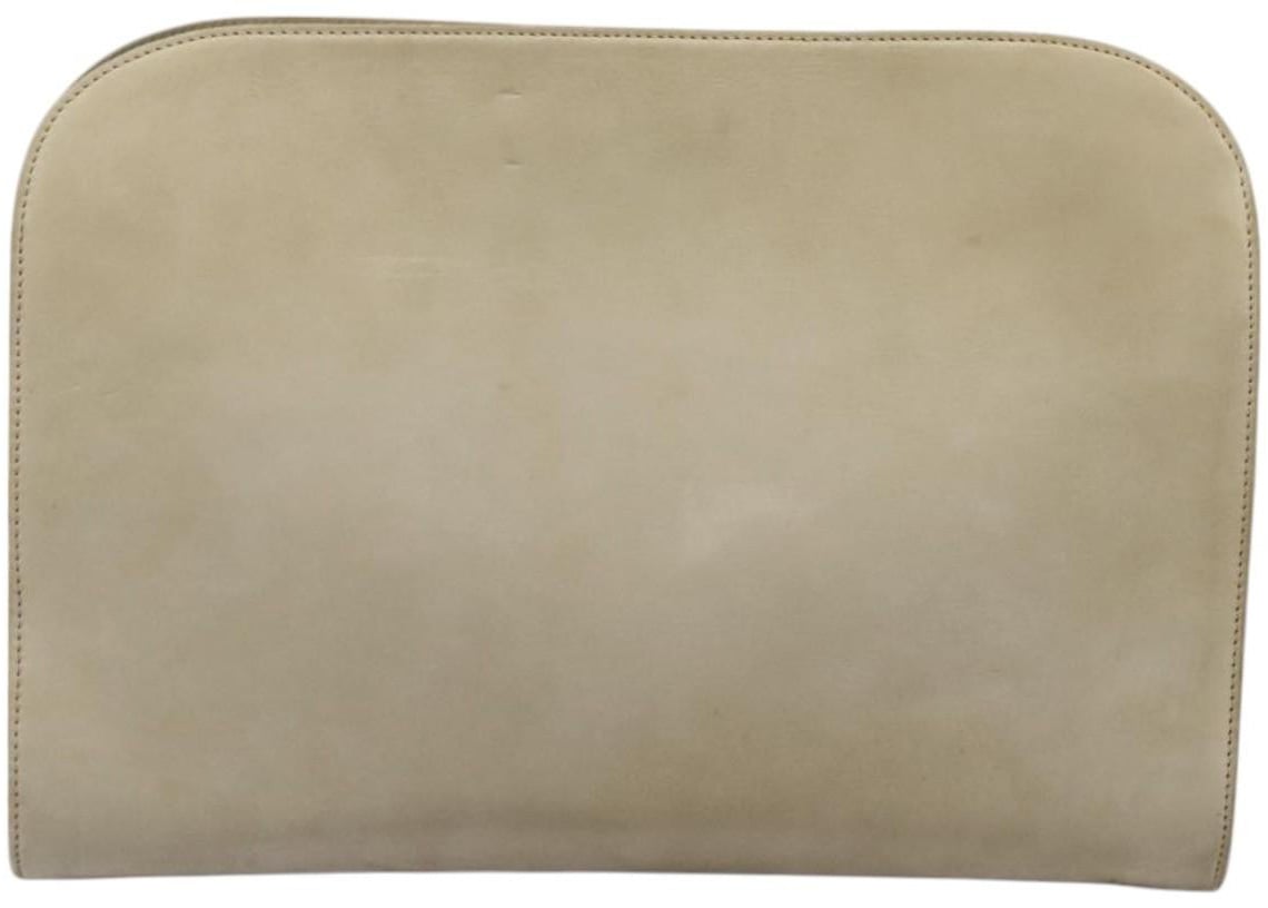 Salvatore Ferragamo Gancini Chain Leather Beige