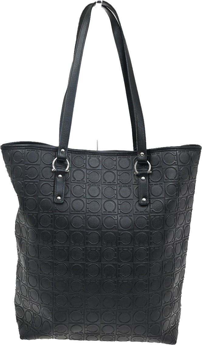 Salvatore Ferragamo Salvatore Ferragamo Gancini Tote Gancini Canvas Medium Zwart