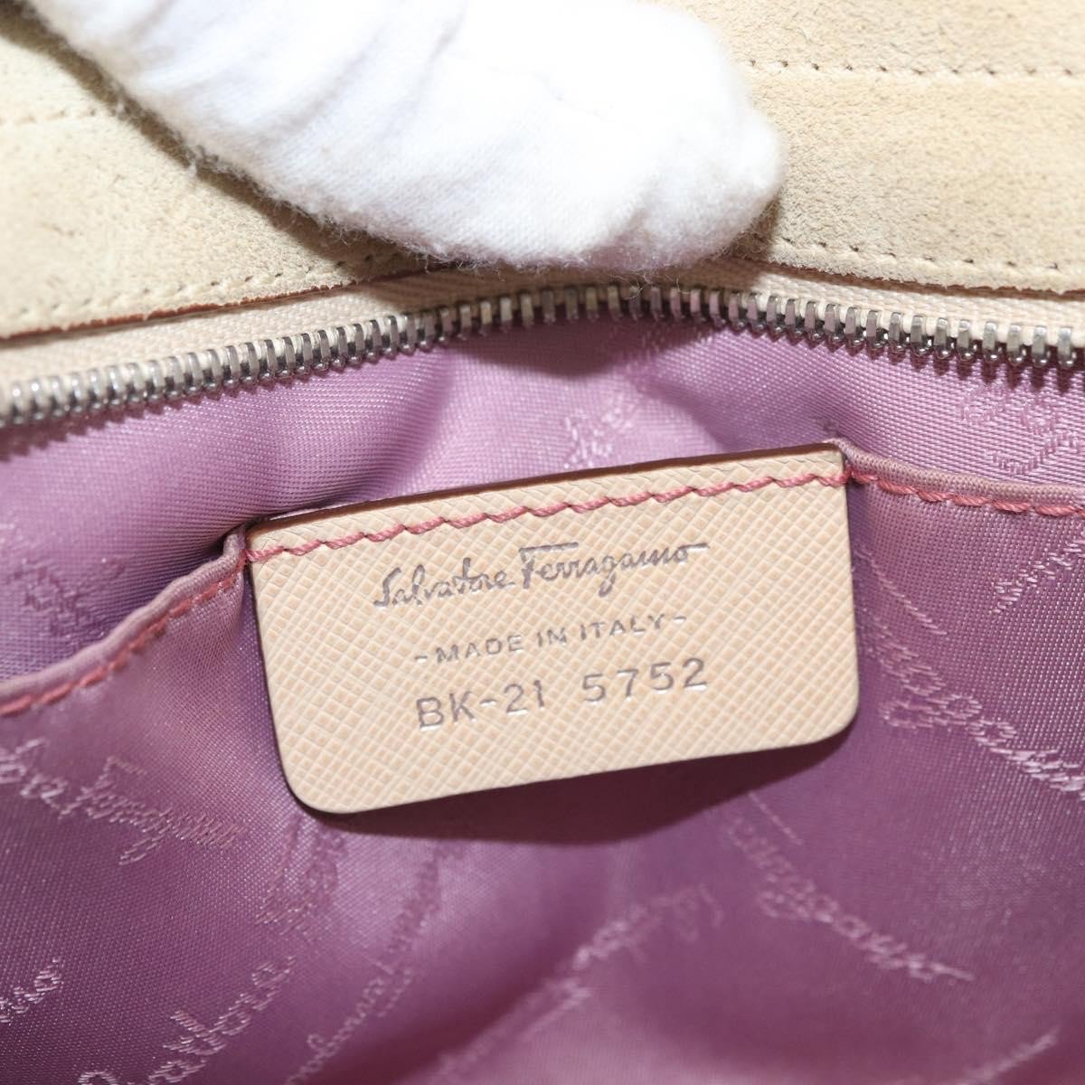 Salvatore Ferragamo Gancini Suede Beige