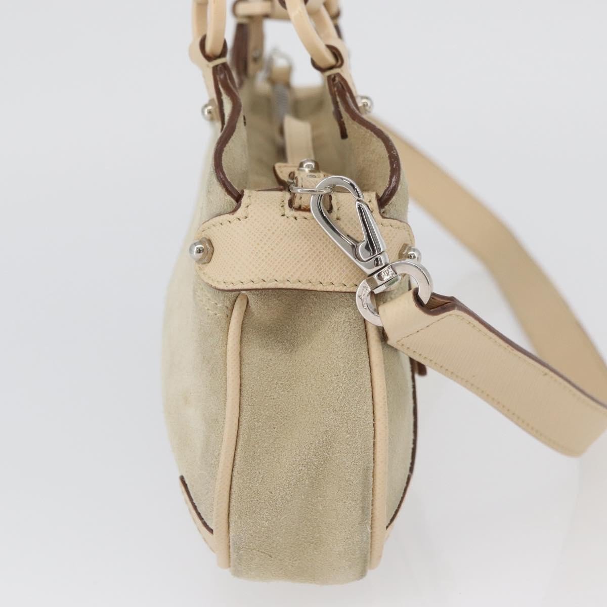 Salvatore Ferragamo Gancini Suede Beige
